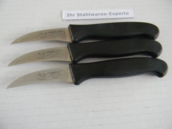 Küchenmesser Solingen gebogen Kunststoffgriff schwarz rostfrei SUPERSCHARF