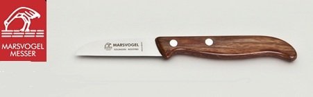 2 x Küchenmesser, rostfrei, Gerlinol Griff Holz, gerade, 2.1/2" = 7 cm Marsvogel Solingen