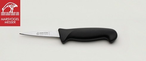 Kaninchenmesser spitz Stechmesser 4" = 10,5 cm Kunststoffgriff schwarz