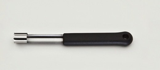 Apfelausstecher, Kunststoffgriff schwarz. 16 mm Durchmesser